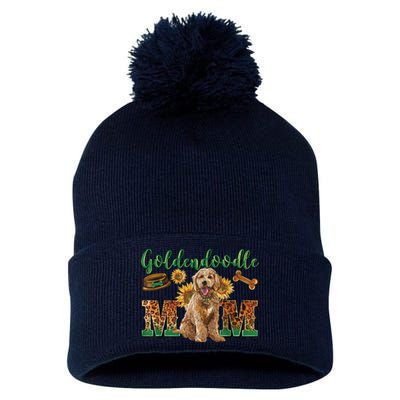 Goldendoodle Mom Sunflowers Goldendoodle Lovers Pom Pom 12in Knit Beanie