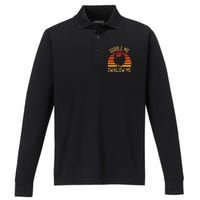 Gobble Me Swallow Funny Thanksgiving Feast Turkey Trot Performance Long Sleeve Polo