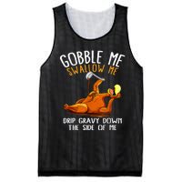 Gobble Me Swallow Me   Funny Thanksgiving Mesh Reversible Basketball Jersey Tank