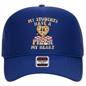 Groovy My Students Have Pizza Of My Heart Teacher Valentine Gift High Crown Mesh Back Trucker Hat