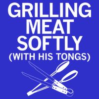 Grilling Meat Softly With His Tongs Funny Grilling Bbq Meaningful Gift Bag