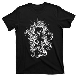 Greek Mythology Snakes Head Witch T-Shirt