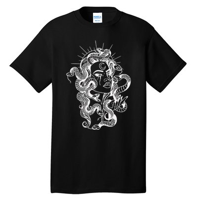 Greek Mythology Snakes Head Witch Tall T-Shirt