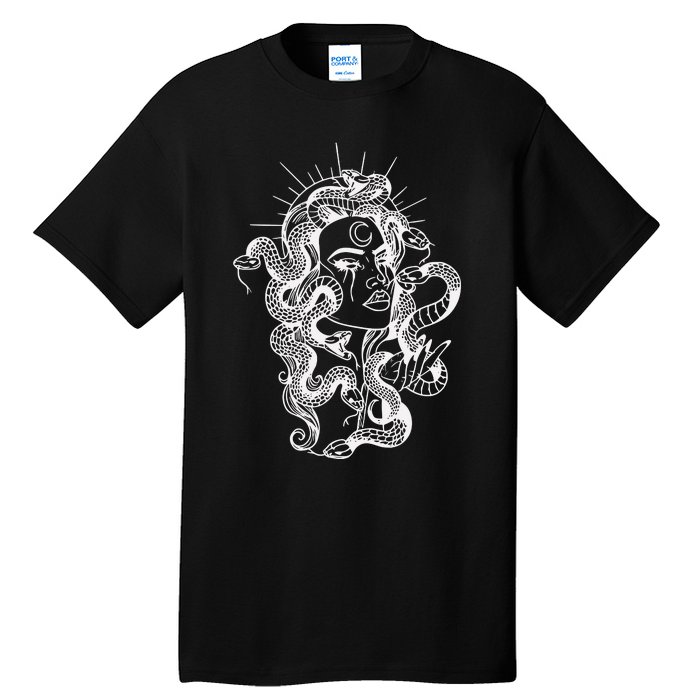 Greek Mythology Snakes Head Witch Tall T-Shirt