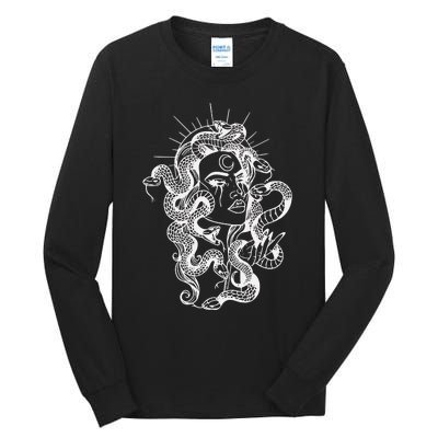 Greek Mythology Snakes Head Witch Tall Long Sleeve T-Shirt