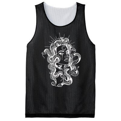 Greek Mythology Snakes Head Witch Mesh Reversible Basketball Jersey Tank