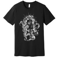 Greek Mythology Snakes Head Witch Premium T-Shirt