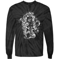 Greek Mythology Snakes Head Witch Tie-Dye Long Sleeve Shirt