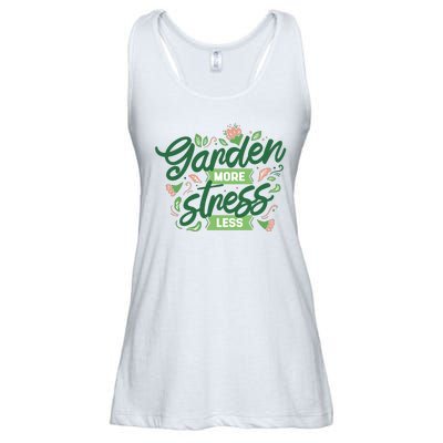 Garden More Stress Less Ladies Essential Flowy Tank