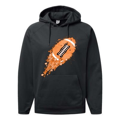 Gameday Multiple Sclerosis Awareness America Football Lover Support Performance Fleece Hoodie