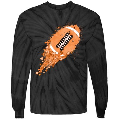 Gameday Multiple Sclerosis Awareness America Football Lover Support Tie-Dye Long Sleeve Shirt