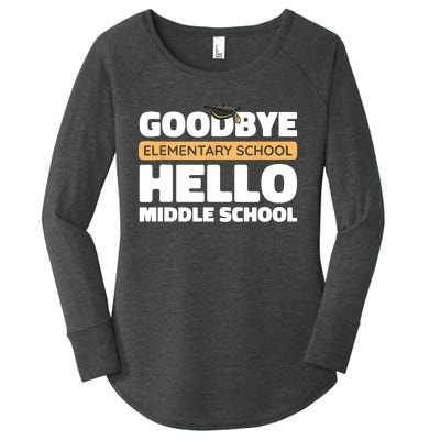 Goodbye Middle School Hello High School 8th Grade Graduation Women's Perfect Tri Tunic Long Sleeve Shirt