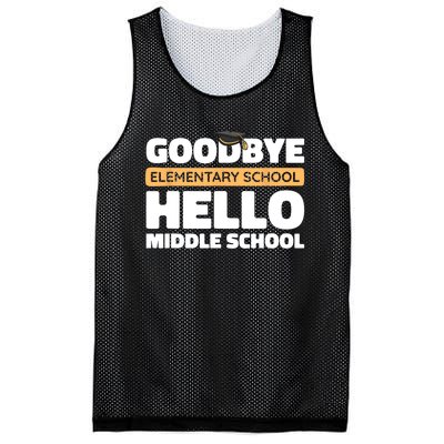 Goodbye Middle School Hello High School 8th Grade Graduation Mesh Reversible Basketball Jersey Tank