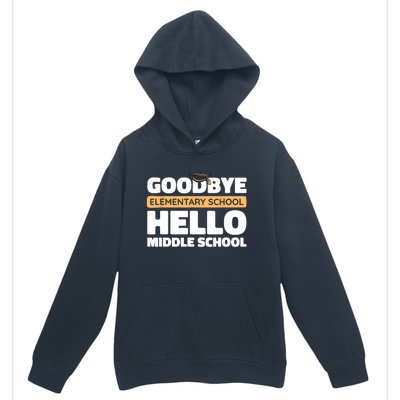 Goodbye Middle School Hello High School 8th Grade Graduation Urban Pullover Hoodie