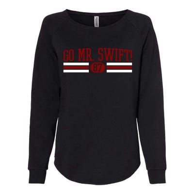 Go Mr Swift Kansas Football Womens California Wash Sweatshirt