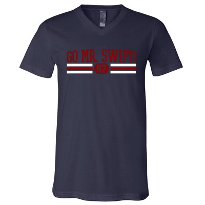 Go Mr Swift Kansas Football V-Neck T-Shirt