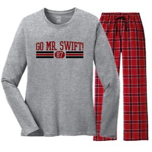 Go Mr Swift Kansas Football Women's Long Sleeve Flannel Pajama Set 