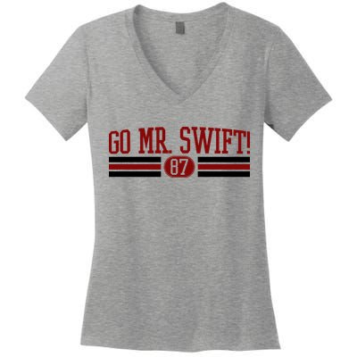 Go Mr Swift Kansas Football Women's V-Neck T-Shirt