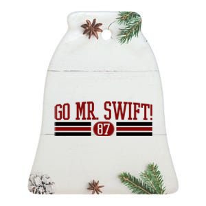 Go Mr Swift Kansas Football Ceramic Bell Ornament