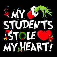Grinchmas My Student Stole My Heart Christmas Holiday Season Teacher 16 in Basic Backpack