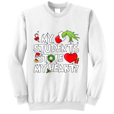 Grinchmas My Student Stole My Heart Christmas Holiday Season Teacher Sweatshirt