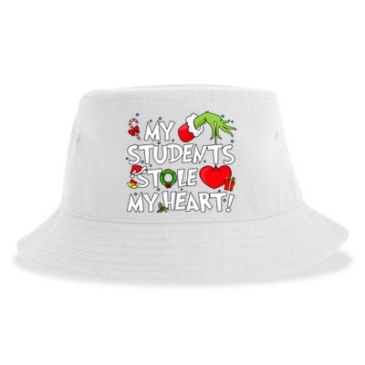 Grinchmas My Student Stole My Heart Christmas Holiday Season Teacher Sustainable Bucket Hat