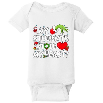 Grinchmas My Student Stole My Heart Christmas Holiday Season Teacher Baby Bodysuit