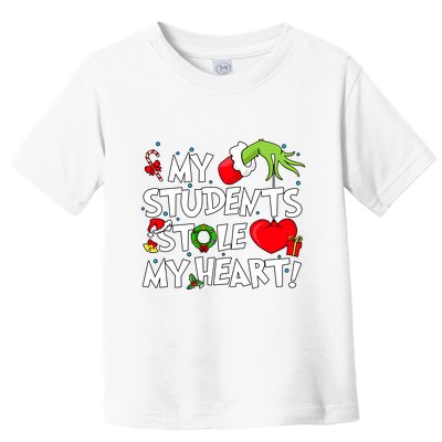 Grinchmas My Student Stole My Heart Christmas Holiday Season Teacher Toddler T-Shirt