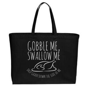 Gobble Me Swallow Me Funny Thanksgiving Cotton Canvas Jumbo Tote