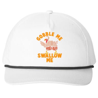 Gobble Me Swallow Funny Thanksgiving Turkey Snapback Five-Panel Rope Hat