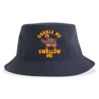 Gobble Me Swallow Funny Thanksgiving Turkey Sustainable Bucket Hat