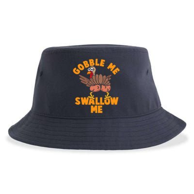 Gobble Me Swallow Funny Thanksgiving Turkey Sustainable Bucket Hat