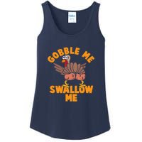 Gobble Me Swallow Funny Thanksgiving Turkey Ladies Essential Tank