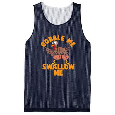 Gobble Me Swallow Funny Thanksgiving Turkey Mesh Reversible Basketball Jersey Tank