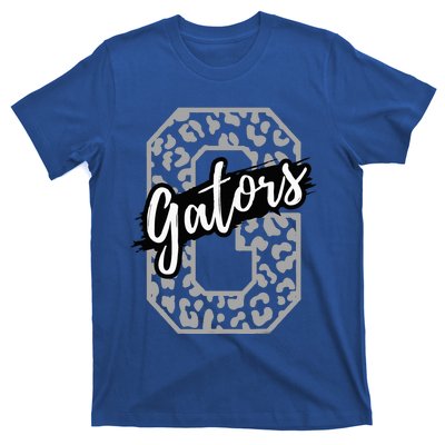 Gators Mascot School Sports Fan Team Spirit Heart Football T-Shirt