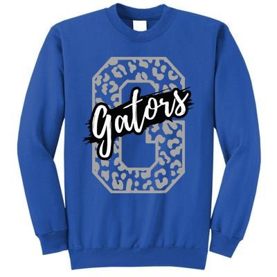 Gators Mascot School Sports Fan Team Spirit Heart Football Tall Sweatshirt