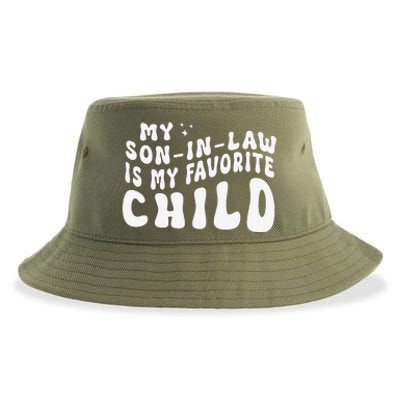 Groovy My Son In Law Is My Favorite Child Funny Family Sustainable Bucket Hat