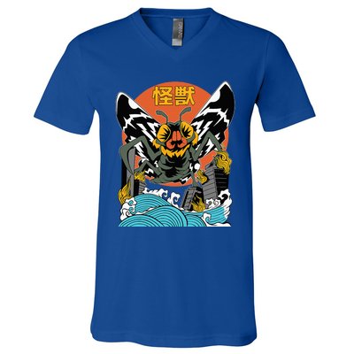 Giant Moth Sunset Japanese V-Neck T-Shirt