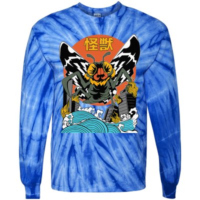 Giant Moth Sunset Japanese Tie-Dye Long Sleeve Shirt