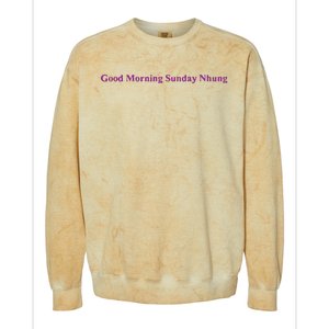 Good Morning Sunday Nhung Colorblast Crewneck Sweatshirt