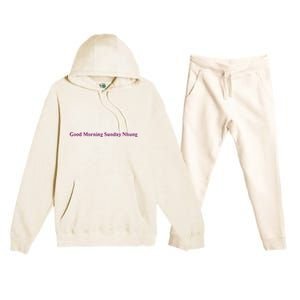 Good Morning Sunday Nhung Premium Hooded Sweatsuit Set