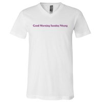 Good Morning Sunday Nhung V-Neck T-Shirt