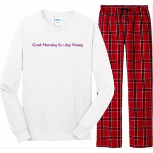 Good Morning Sunday Nhung Long Sleeve Pajama Set