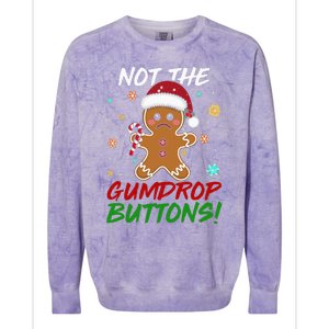 Gingerbread Man Santa Hat Not The Gumdrop Button Christmas Colorblast Crewneck Sweatshirt