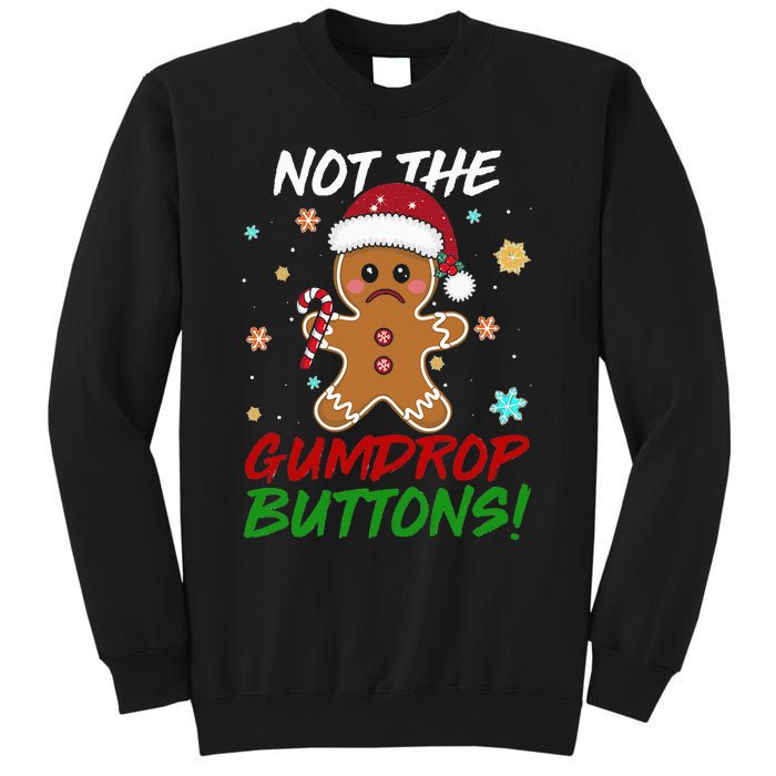 Gingerbread Man Santa Hat Not The Gumdrop Button Christmas Sweatshirt