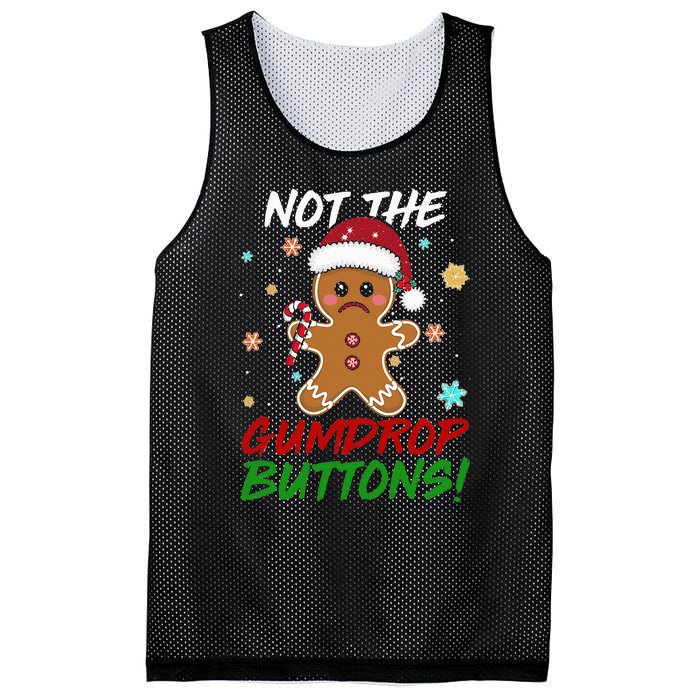 Gingerbread Man Santa Hat Not The Gumdrop Button Christmas Mesh Reversible Basketball Jersey Tank