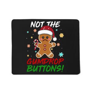 Gingerbread Man Santa Hat Not The Gumdrop Button Christmas Mousepad