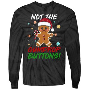 Gingerbread Man Santa Hat Not The Gumdrop Button Christmas Tie-Dye Long Sleeve Shirt