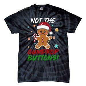 Gingerbread Man Santa Hat Not The Gumdrop Button Christmas Tie-Dye T-Shirt