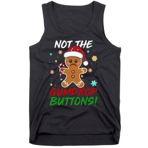 Gingerbread Man Santa Hat Not The Gumdrop Button Christmas Tank Top